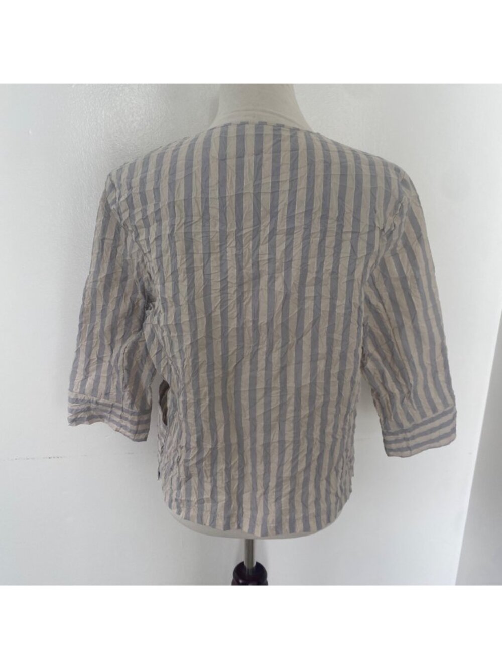 Kozan Crinkle Striped Zipper Top / Blazer - Picture 10 of 12